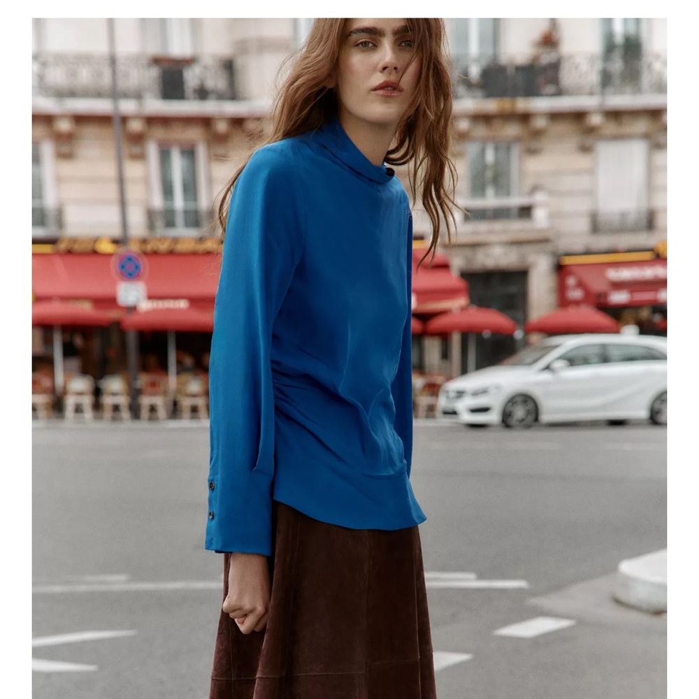 Zara Vibrant Blue Blouse